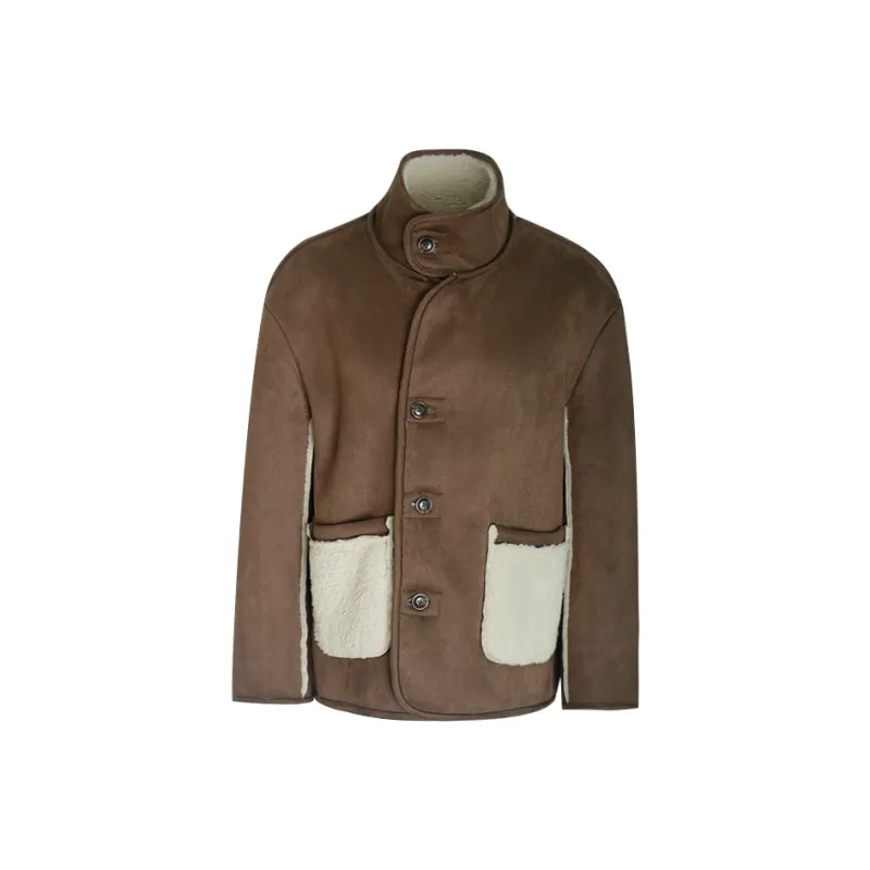 Little Pull Velvet feel Coat Women's Coffee-0