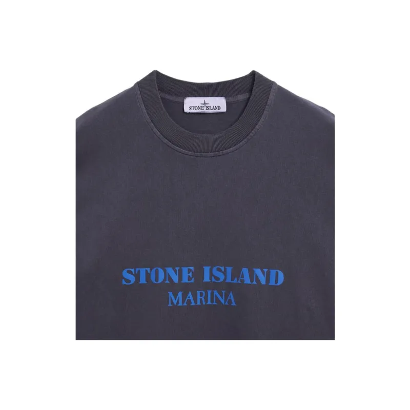 STONE ISLAND Logo Printed Crewneck T Shirt-2