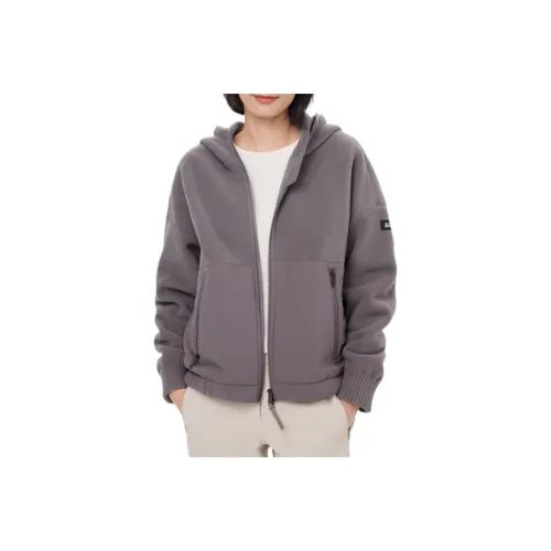 AIGLE POLARTEC Velvet-feel Coat Women's Smokey Mauve