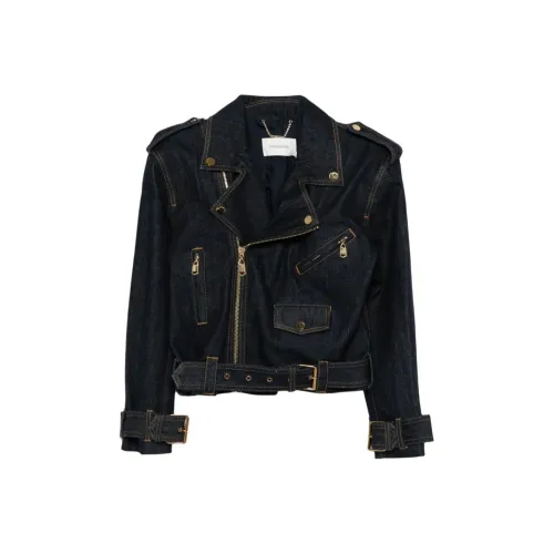 Zimmermann Crush Denim Biker Jacket