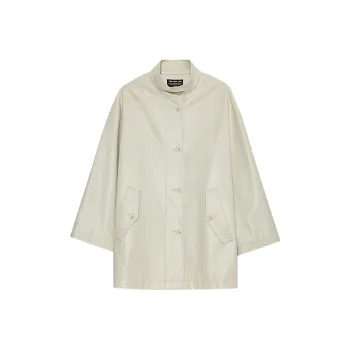 THE SEA LIFE Leather Jacket Women's White Birch