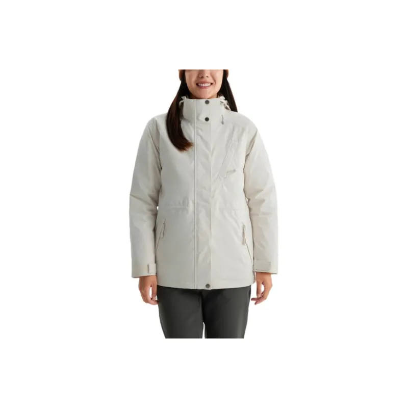 Columbia Hiking Water-Resistant Warm Heat-Reflective Windbreaker Jacket Women's White-0
