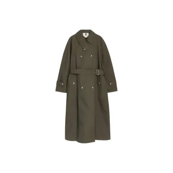 ARKET Trench Coat Women's Khaki Green