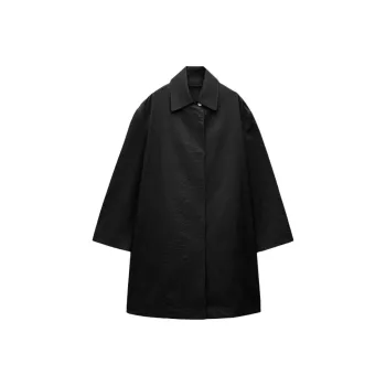ZARA ZW Series Trench Coat Women's Black