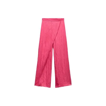 ZARA Casual Pants Women's Dark Purple Red