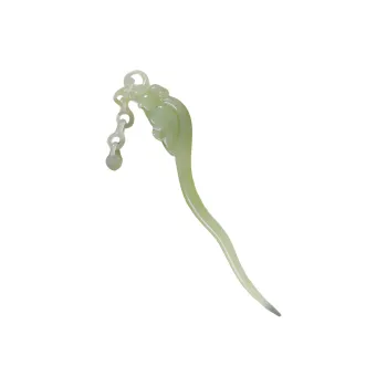 Jade Charm Yao Hairpins Pale Greenish White Jade Women's