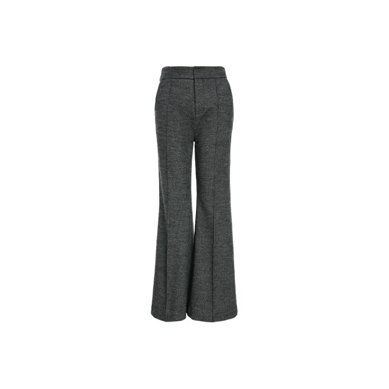 BESIONIA FW24 Casual Pants Women's Silver Gray-0