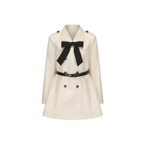 CHIWAWAMEME Coats Women's Hepburn Beige