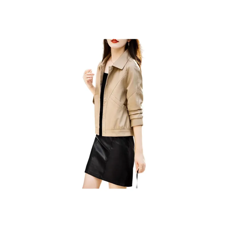 Yi Mengyuan Leather Jacket Women's-0