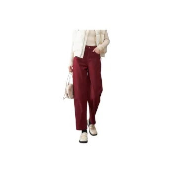 YALIDA Casual Pants Women's Maple Leaf Red