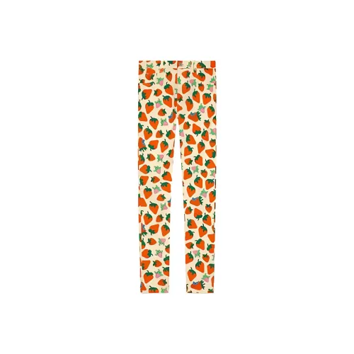 GUCCI Strawberry Cotton Skinny Pant Ivory/Yellow