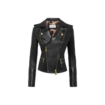 PHILIPP PLEIN Leather Biker Jacket