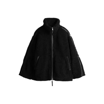 H&M Velvet feel Coat Women's Black