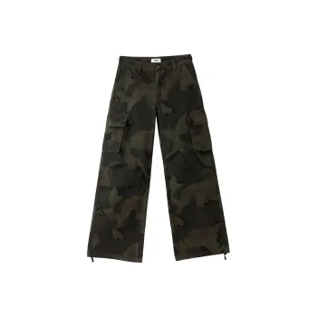 FMG Casual Pants Women's Army Green Camouflage