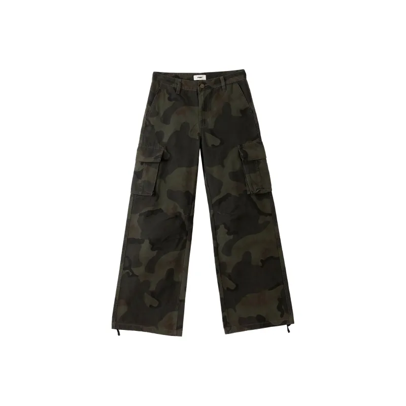 FMG Casual Pants Women's Army Green Camouflage-0