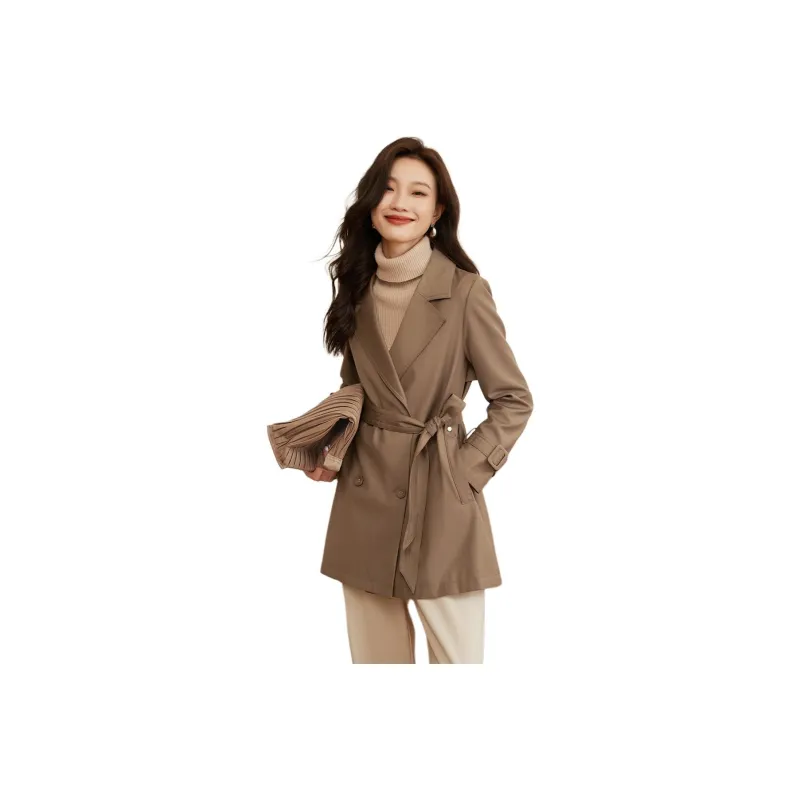 Mo Han Yi Mei Trench Coat Women's Coffee-0