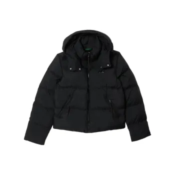 LACOSTE Logo plaque Hooded Puffer Jacket