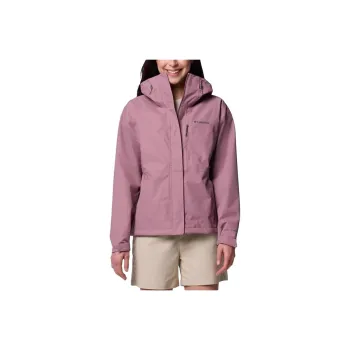 Columbia SS25 Waterproof And Breathable Windproof Windbreaker Jacket Women's Dark Pink