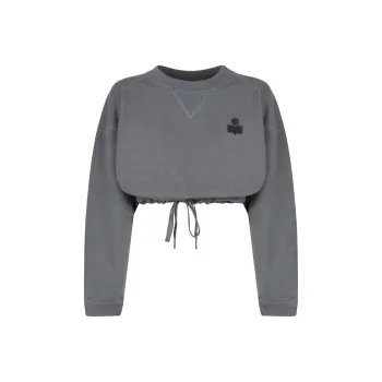 ISABEL MARANT ETOILE Margo Drawstring Cropped Sweatshirt