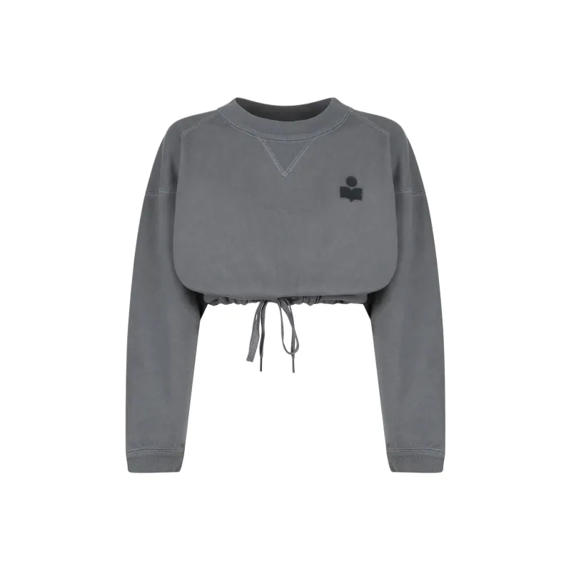 ISABEL MARANT ETOILE Margo Drawstring Cropped Sweatshirt-0