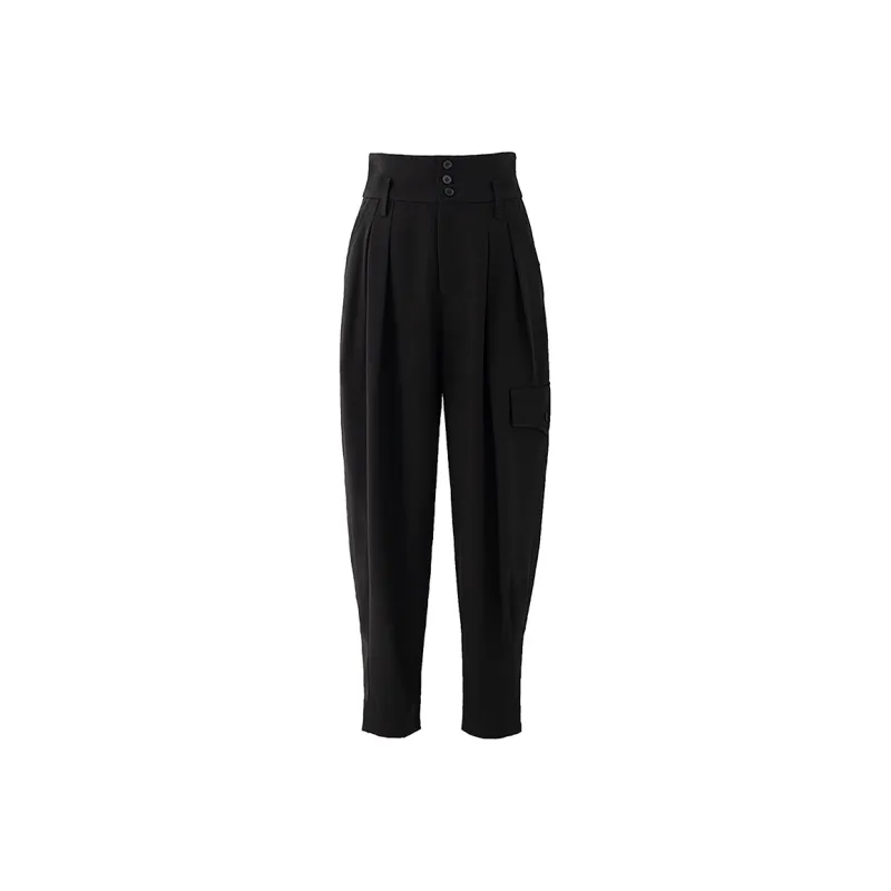 SOON FLOWER Casual Pants Women's Black-0