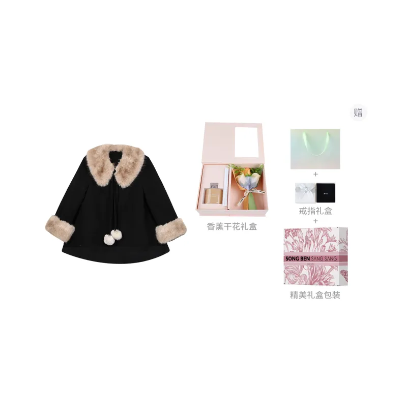 SONGBENSANGSANG Coats Women's Black-6