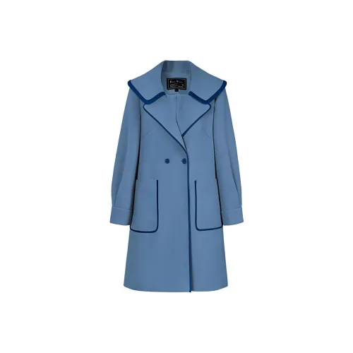 DIFFIE RIEGER Coats Women's Gray Blue