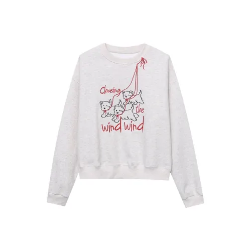 CHARM PICK Sweatshirt Women's Hemp White