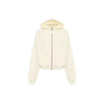 WITH JEAN SS25 Freddie Zip Through Sweatshirt Women's Cream