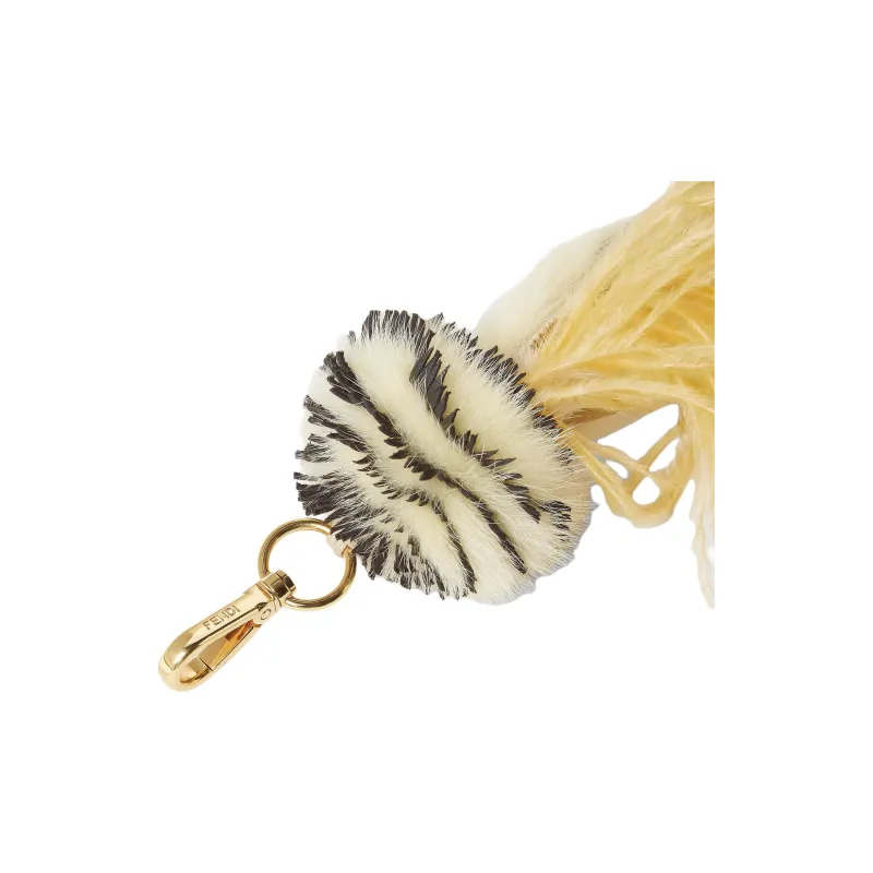 FENDI Lambskin Bag Charm Bag Merch Women's Yellow-1