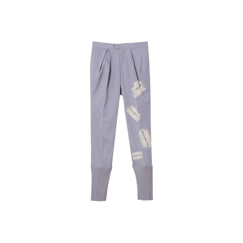 UNDERCOVER Mononoke Blade Motif Tapered Trousers 'Purple'-0