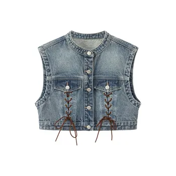 CHUU Vests Women's Medium Denim Blue
