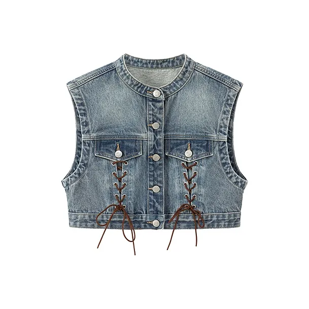 CHUU Vests Women's Medium Denim Blue-0
