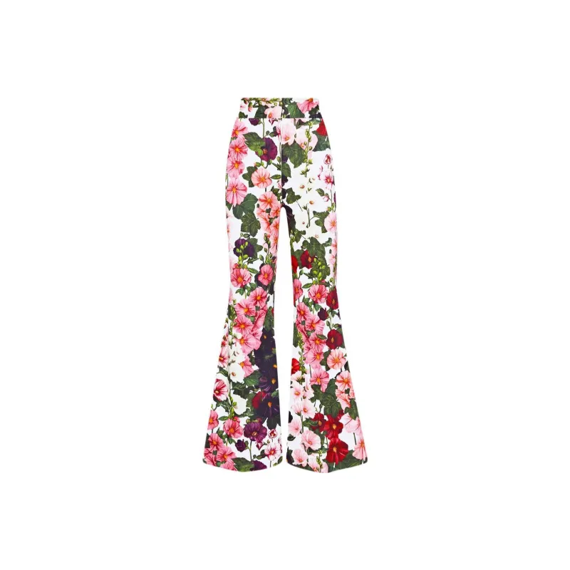 Oscar De La Renta Hollyhock Flared Cropped Trousers-0
