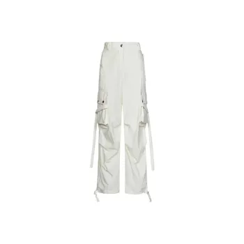 MSGM Mid Rise Velvet Cargo Trousers