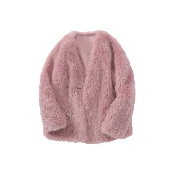XIANGYING Velvet feel Coat Women's Pink