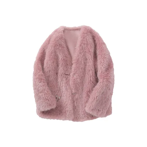 XIANGYING Velvet feel Coat Women's Pink
