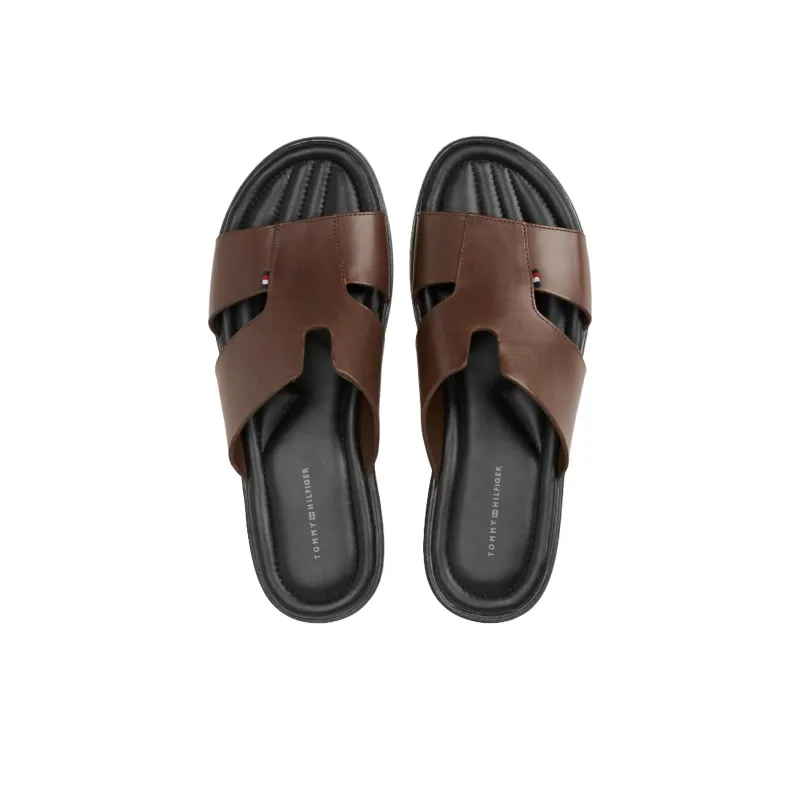 Tommy Hilfiger Slip Resistant Slide Slippers Men's Brown-3