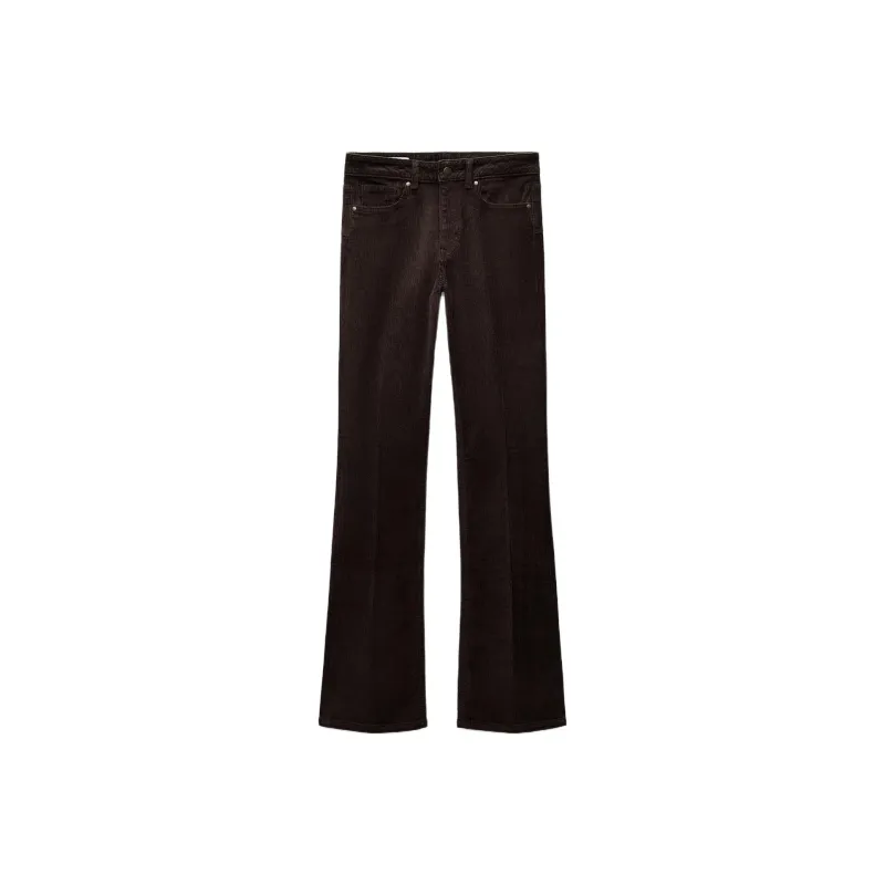 ZARA ZW Series Casual Pants Women's Brown-0