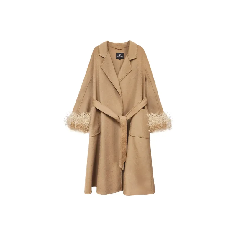 FLONAKED Coats Women's Camel-0
