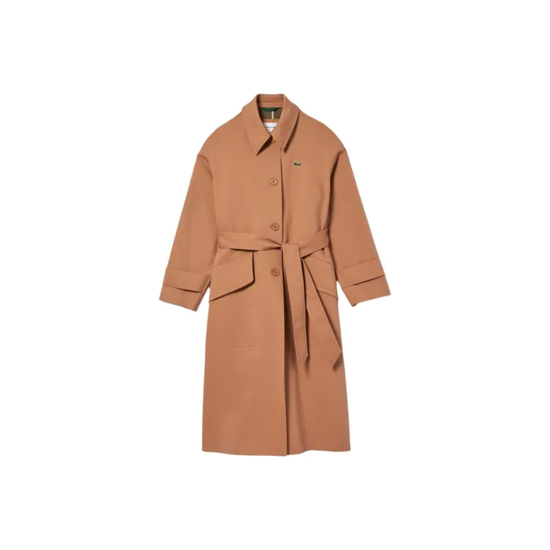 LACOSTE Trench Coat Women's Beige-0