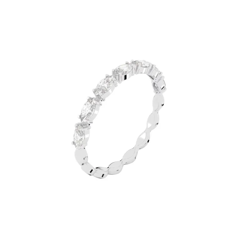 Swarovski Rhodium Plated Zirconia Rings Unisex Silver-1