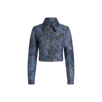 ETRO Jacquard print Denim Jacket