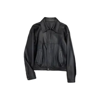 COMBO Leather Jacket Unisex Black