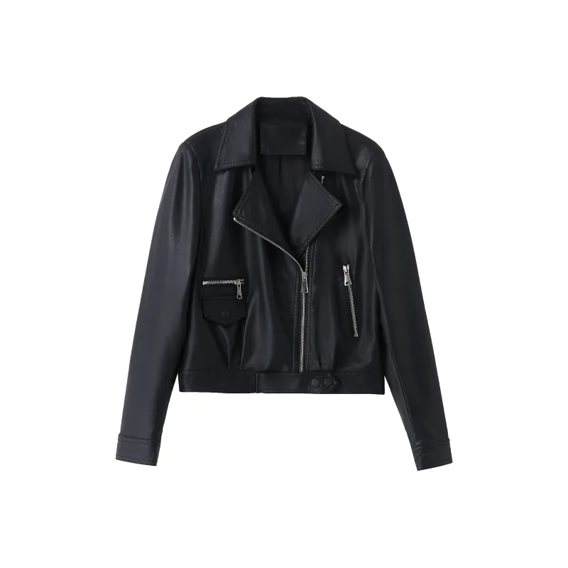 Yi Mengyuan Leather Jacket Women's-0