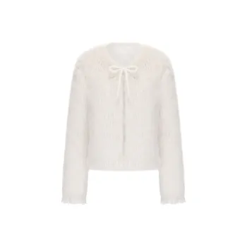 CHIWAWAMEME Velvet feel Coat Women's Early Snow Milk White