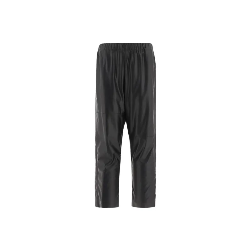 MM6 Maison Margiela Elasticated-waistband Faux-leather Trousers-0