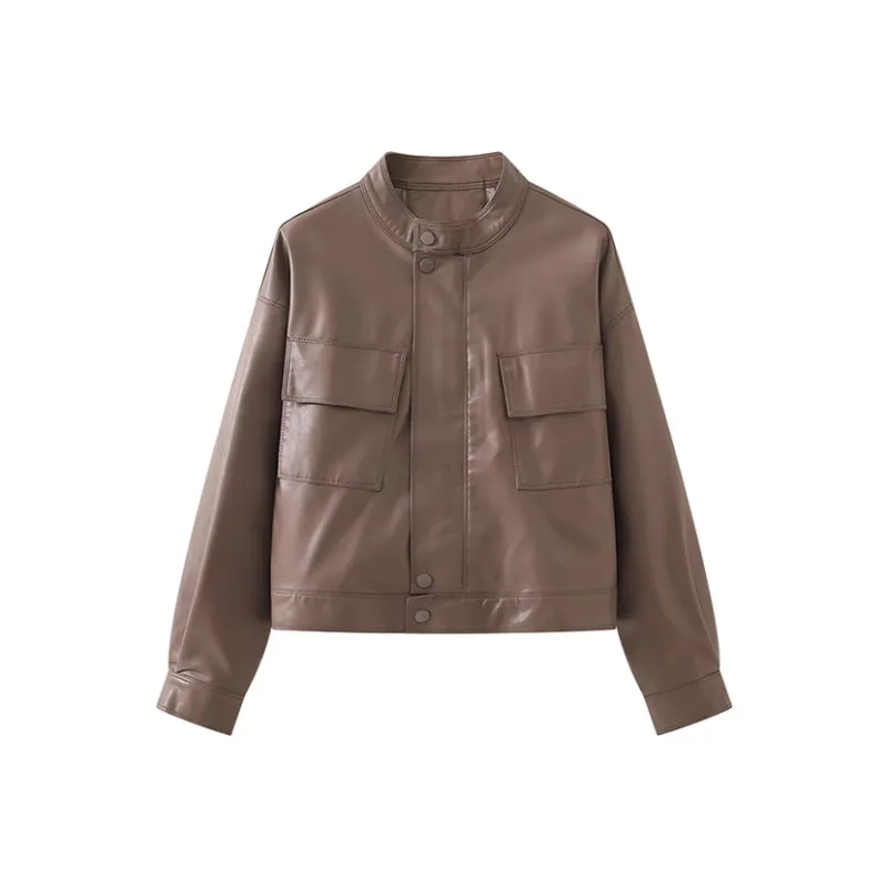 COMBO Leather Jacket Unisex Pink-10