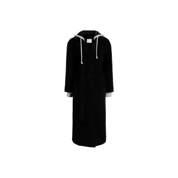 Cinq A Sept Hooded Belted Coat