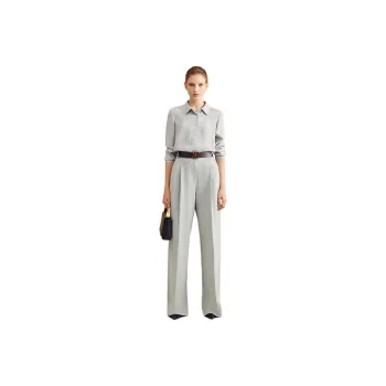 Yiner Casual Pants Women's Light Silver Gray